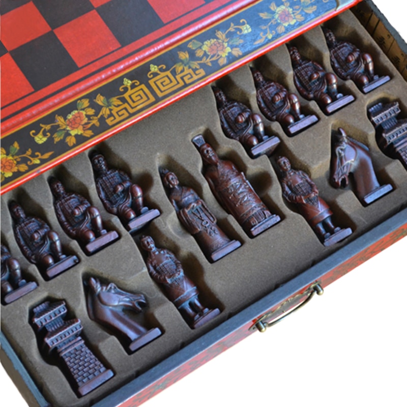 Classic Chinese Warriors Wooden Chessboard