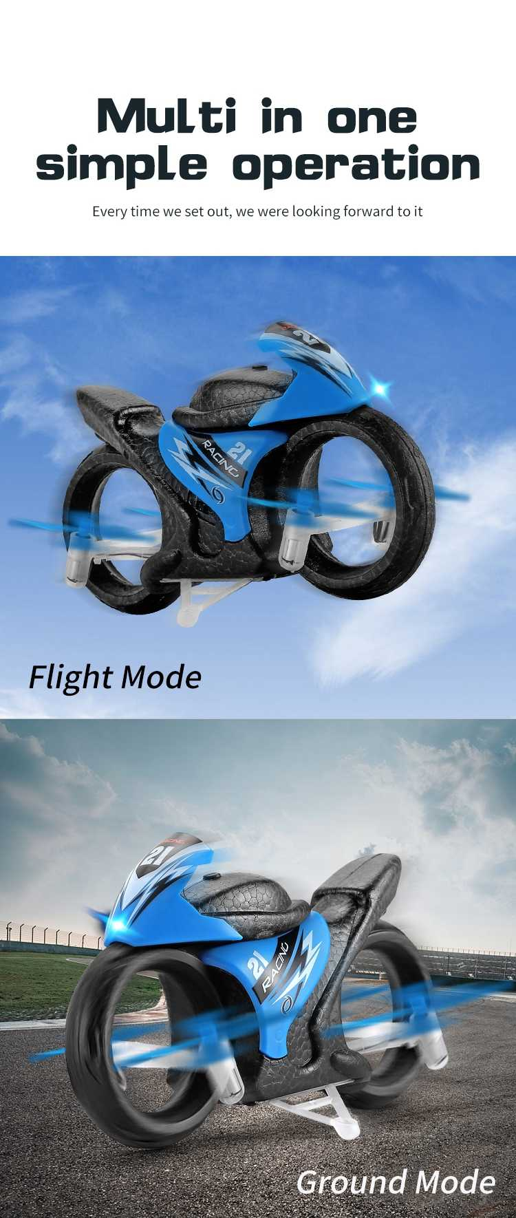 2 in 1 High Speed Motorcycle Toy with Remote Control