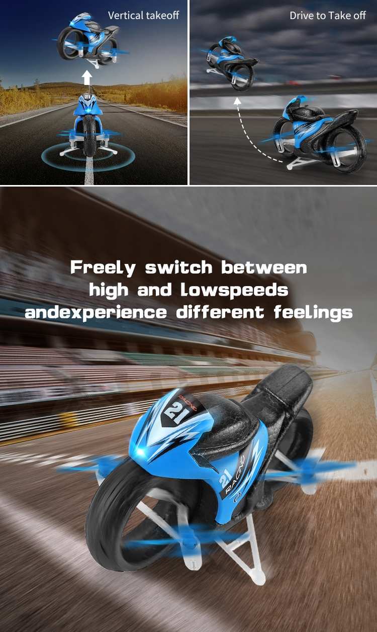 2 in 1 High Speed Motorcycle Toy with Remote Control